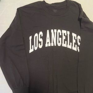 Brandy Melville Black Long Sleeve Los Angeles Tee